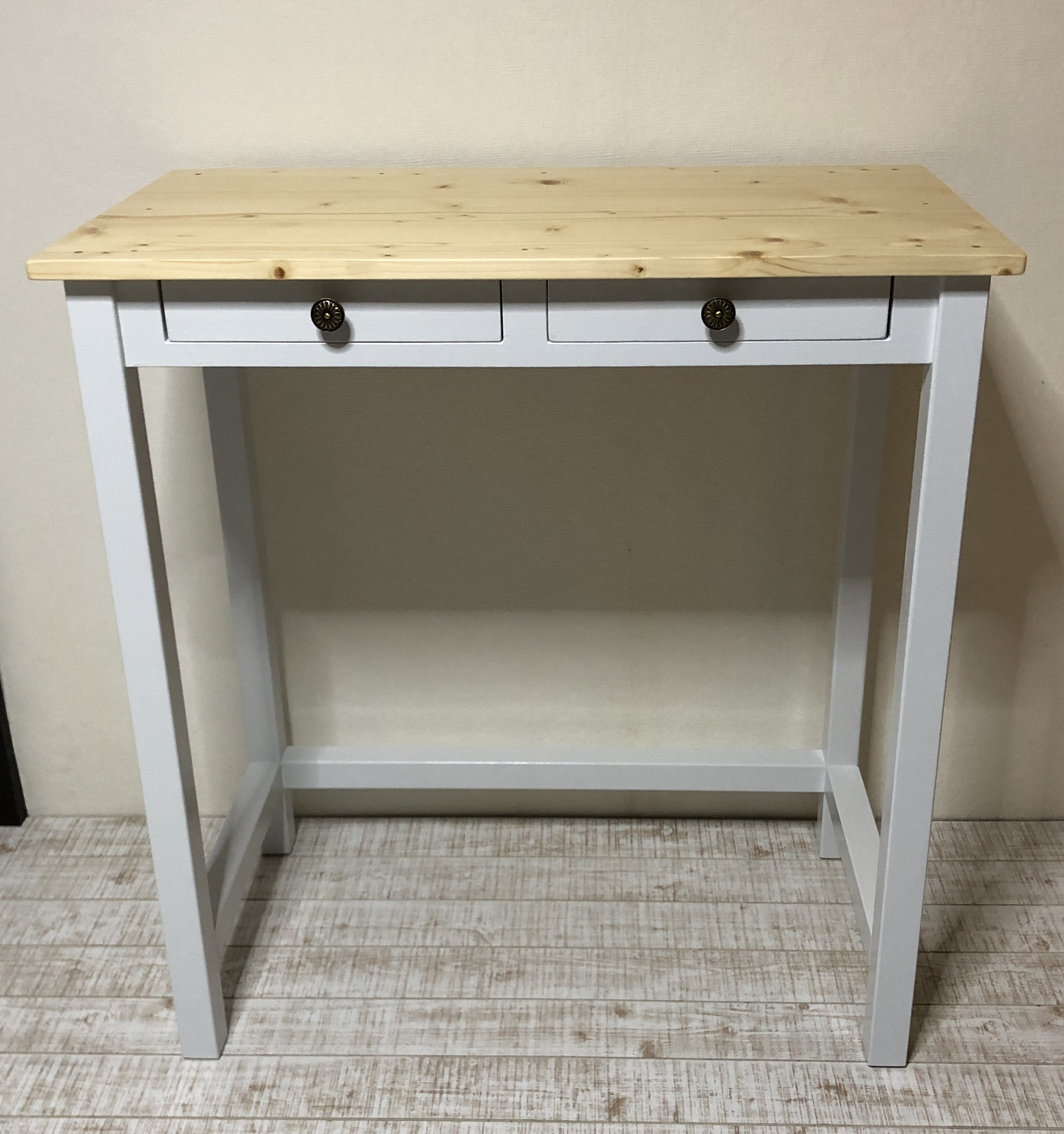 ハイデスク　机　引出2個　 H95cm