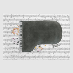 ピアノ猫のブランケット 1枚目の画像
