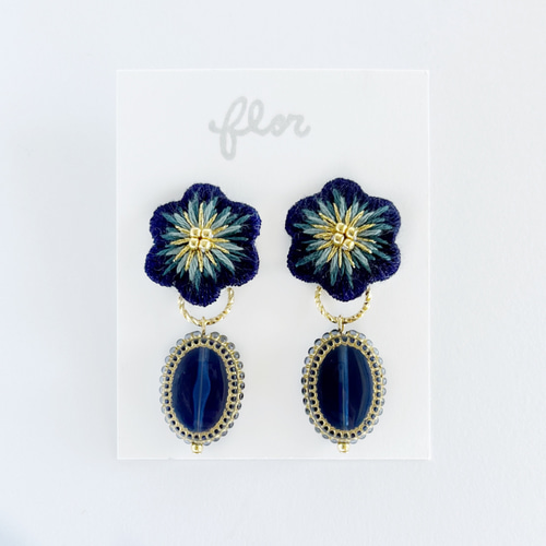 ゆらり お花の ピアス