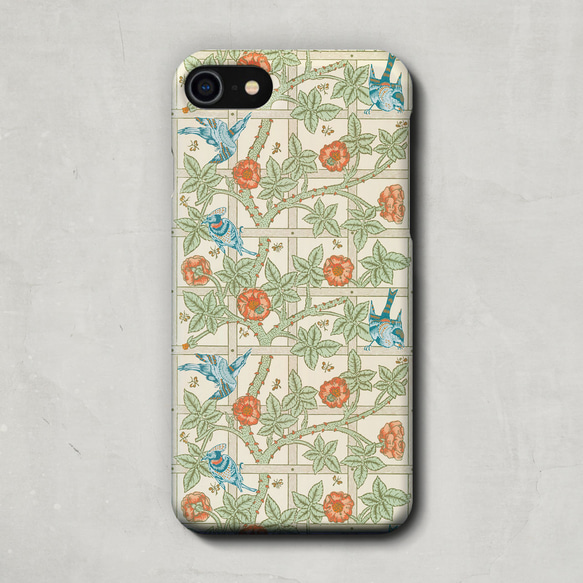 スマホケース / ウィリアム・モリス「トレリス」 iPhone 全機種対応 モリス 格子垣 動物 花 柄 北欧 レトロ 3枚目の画像