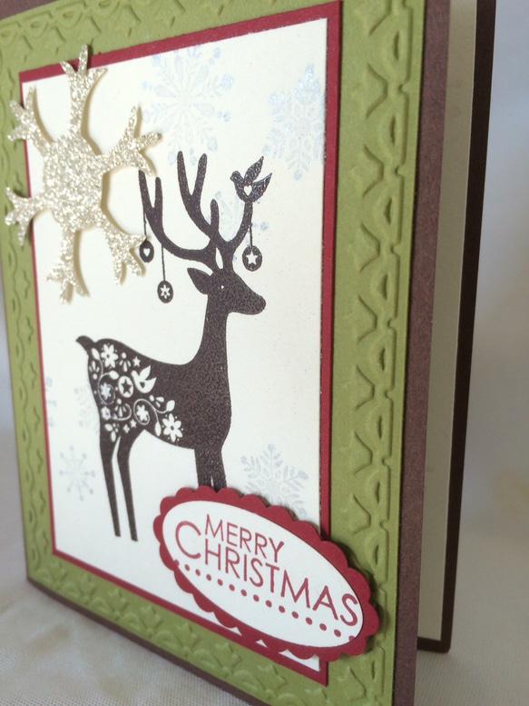 <再販＞トナカイのクリスマスカード 4枚目の画像
