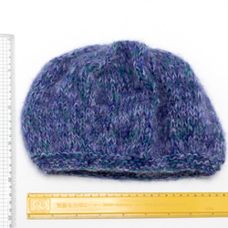 手編みのベレー帽　A221113 8枚目の画像
