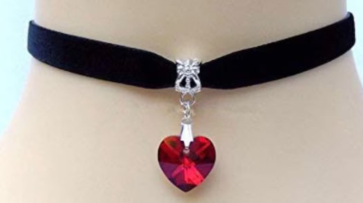 チョーカーネックレス、クリスタルペンダント