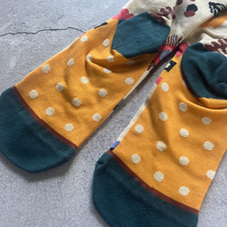 北欧フラワー柄ユニセックス靴下❤️スケーターソックス グラフィックポップアート バードツリー プレゼントギフトお祝い 8枚目の画像