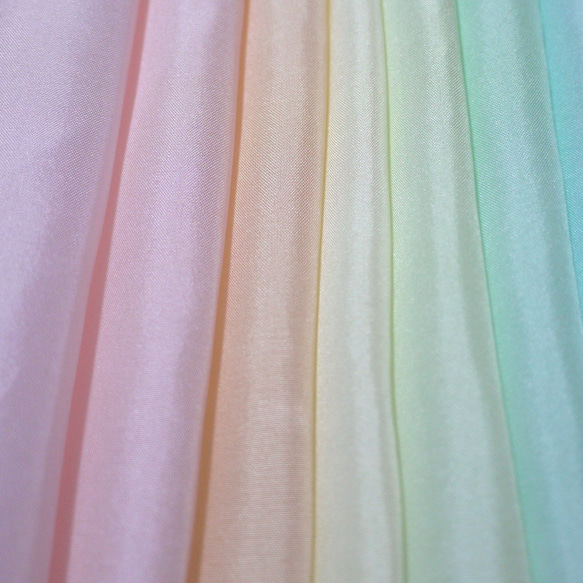 (X-04) 純絲羽布衣襯（和服襯）手染襯 12 件套 條紋套裝 柔和色 手工藝品 第3張的照片