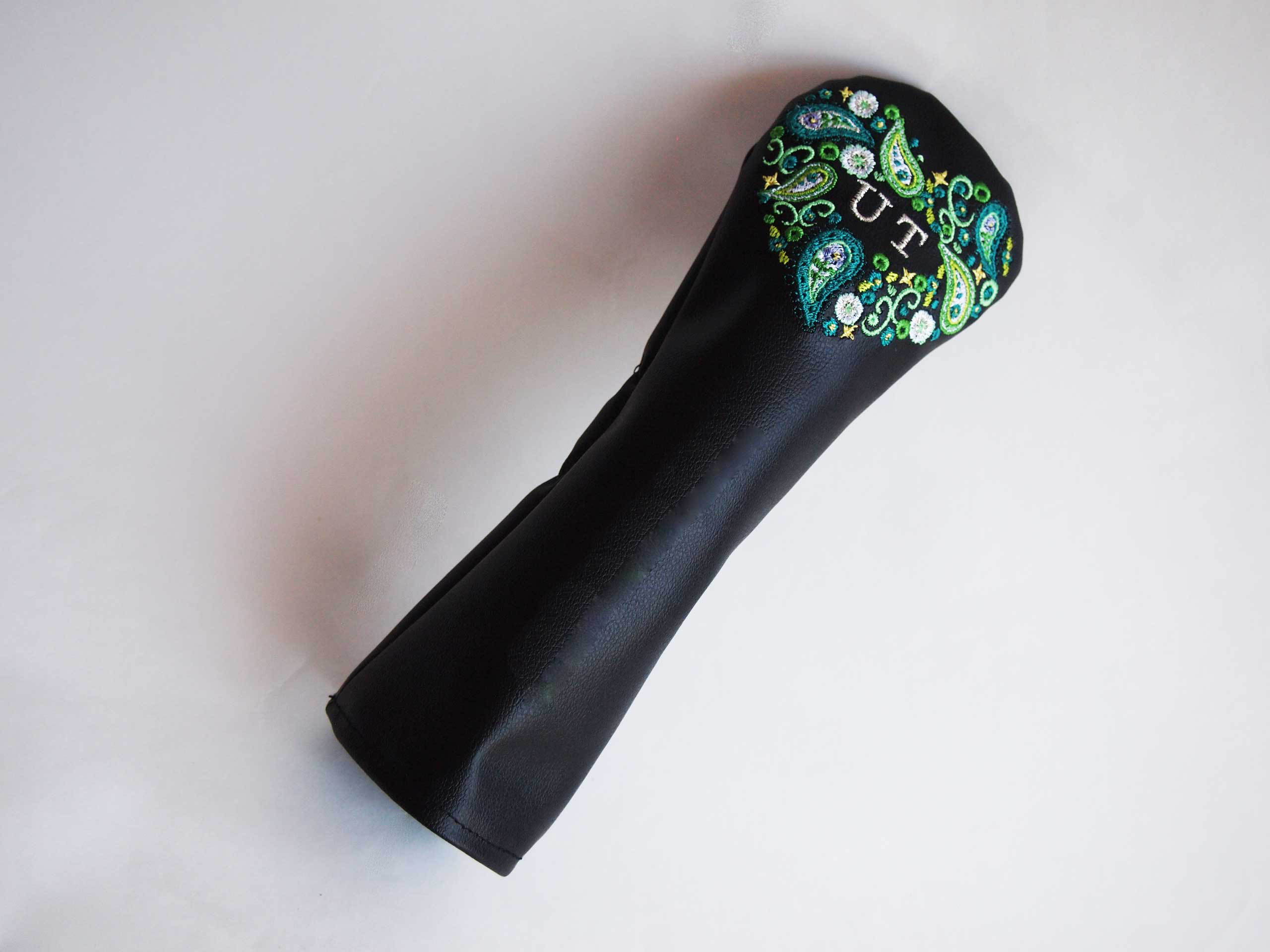 ヘッドカバー☆ペイズリー（グリーン）☆UT用