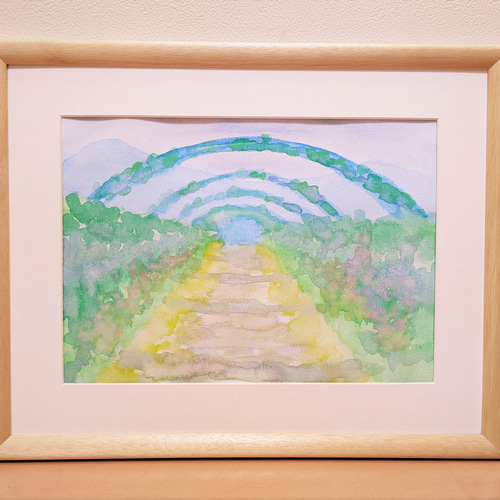 モネの庭 花のアーチ 水彩画原画 (F4) 絵画 yko 通販｜Creema