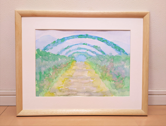 モネの庭 花のアーチ 水彩画原画 (F4) 絵画 yko 通販 14986812