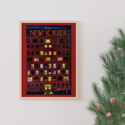 クリスマスツリー、クリスマスポスター、『The New Yorker』の表紙、シンプルなインテリアに。【T-0296】 1枚目の画像