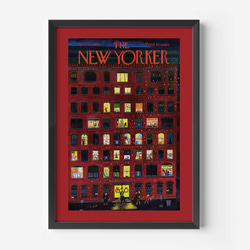 クリスマスツリー、クリスマスポスター、『The New Yorker』の表紙、シンプルなインテリアに。【T-0296】 4枚目の画像