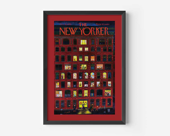 クリスマスツリー、クリスマスポスター、『The New Yorker』の表紙、シンプルなインテリアに。【T-0296】 4枚目の画像