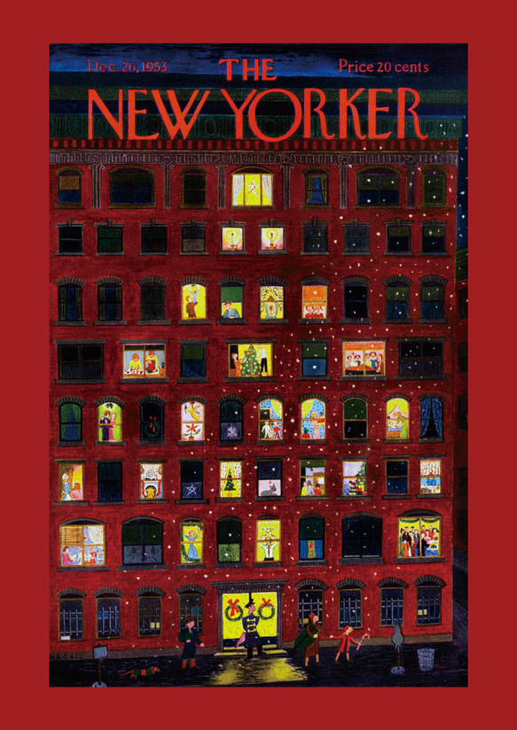 クリスマスツリー、クリスマスポスター、『The New Yorker』の表紙、シンプルなインテリアに。【T-0296】 12枚目の画像