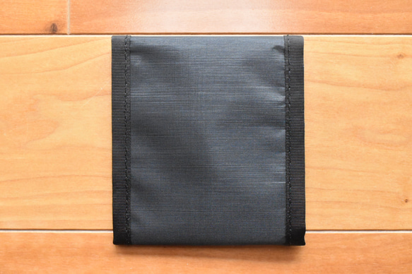 Dyneema 二つ折り財布 ミニ財布 コンパクト 手のひらサイズ ギフト ダイニーマ ブラック 防水 wallet 4枚目の画像