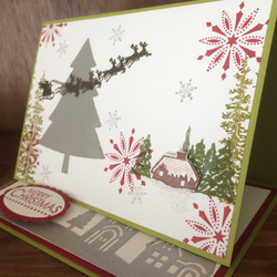 ゆらゆら灯りが揺れるクリスマスカード【もみの木】(電池式キャンドルなし) 3枚目の画像