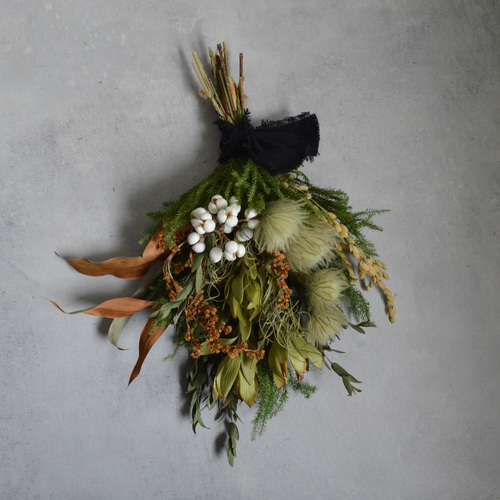 しめ縄飾り No_04-A しめ縄飾り/しめ縄/お正月飾り/スワッグ/花束