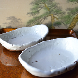 【お買い得品】グラタン皿(雪肌かいらぎ) お得な2個セット　★萩焼　 3枚目の画像