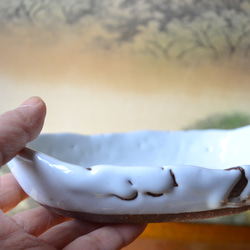 【お買い得品】グラタン皿(雪肌かいらぎ) お得な2個セット　★萩焼　 8枚目の画像