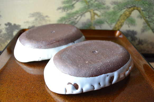 【お買い得品】グラタン皿(雪肌かいらぎ) お得な2個セット　★萩焼　 2枚目の画像