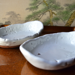【お買い得品】グラタン皿(雪肌かいらぎ) お得な2個セット　★萩焼　 1枚目の画像