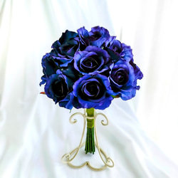 nyan様　追加アルファベットブーケ　青×ゴールド⭕️26日着 楽天市場】ウエディングブーケ 青（ブライダルジュエリー