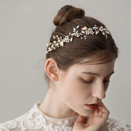 【美品・送料込み】ヘッドピース ウェディング　ヘアアクセサリー ヘッドピース2種類からお選 Gold＆Silver ウェディング ヘア