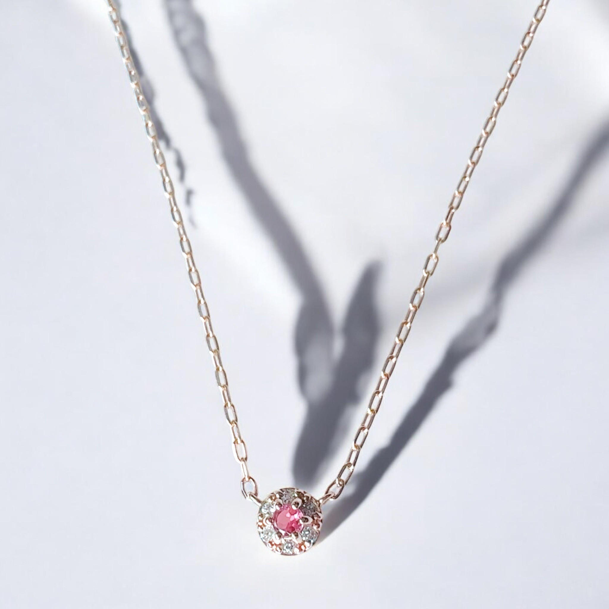 S235 運命の相手との縁を引き寄せ愛の未来へ導く 片想い成就 ウィッカの魔法  K18 ピンクトルマリン  ネックレス