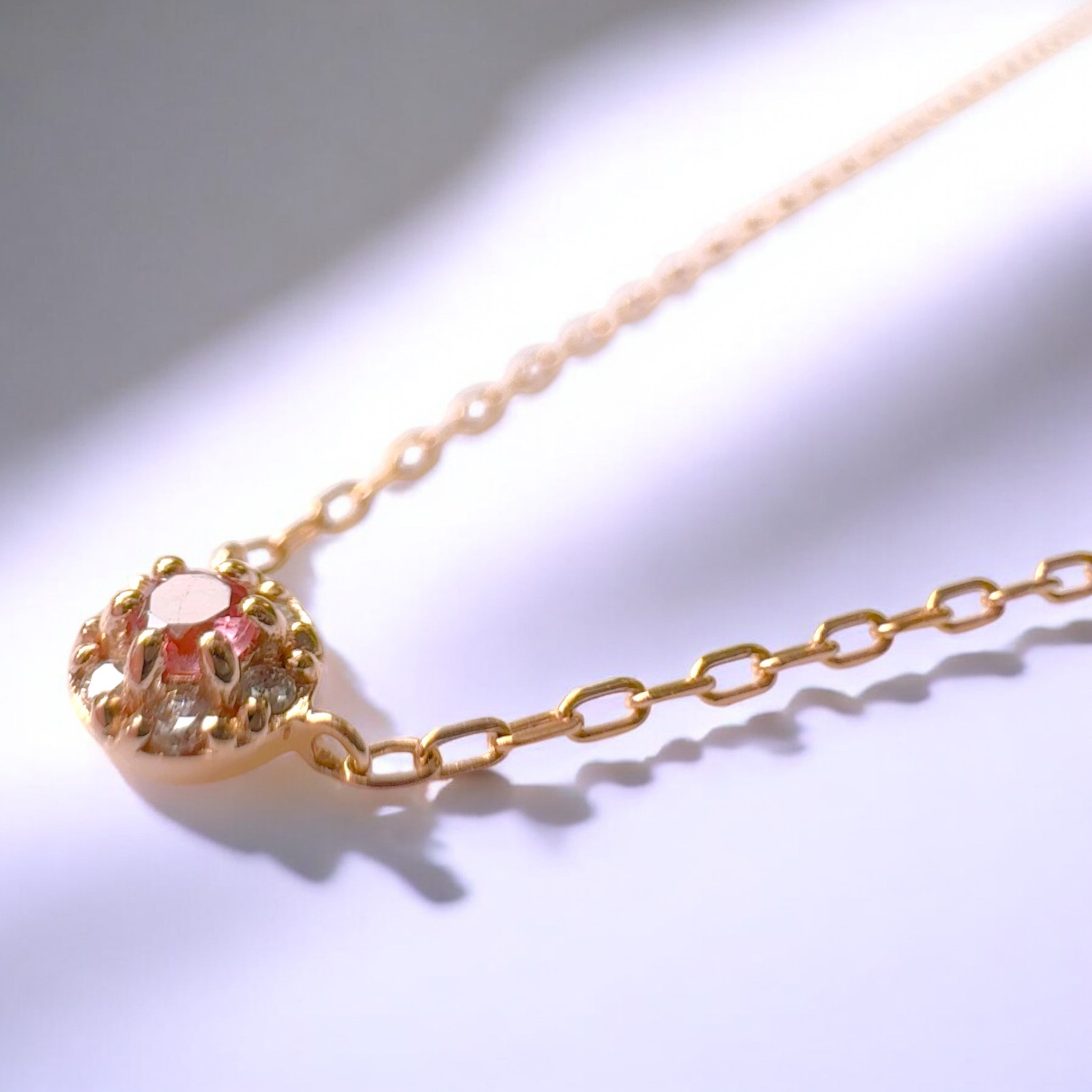 S235 運命の相手との縁を引き寄せ愛の未来へ導く 片想い成就 ウィッカの魔法  K18 ピンクトルマリン  ネックレス