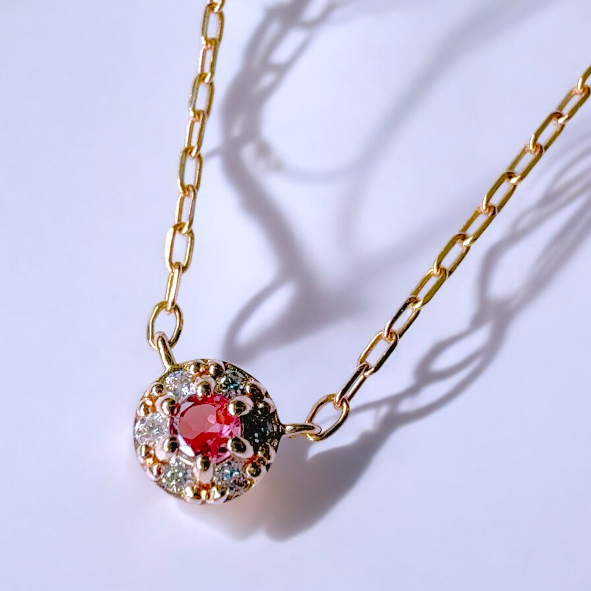 S235 運命の相手との縁を引き寄せ愛の未来へ導く 片想い成就 ウィッカの魔法  K18 ピンクトルマリン  ネックレス