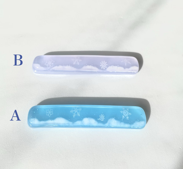 ベネチアンガラス　雪景色のカトラリーレスト 2枚目の画像