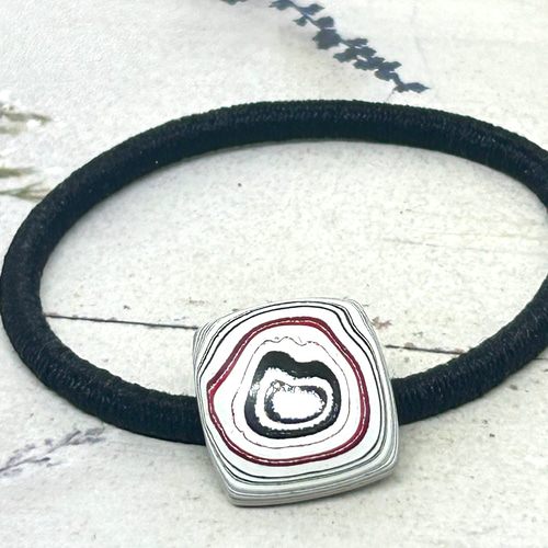 1100. 希少石！コレクター品 フォーダイト デトロイトメノウ ヘアゴム