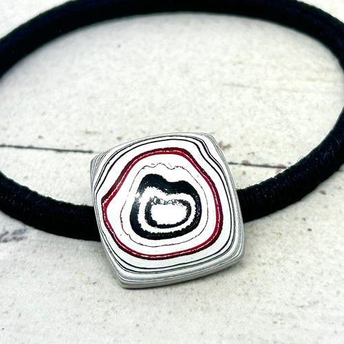 1100. 希少石！コレクター品 フォーダイト デトロイトメノウ ヘアゴム