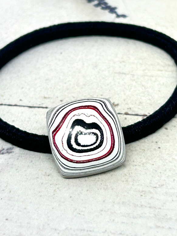 1100. 希少石！コレクター品 フォーダイト デトロイトメノウ ヘアゴム