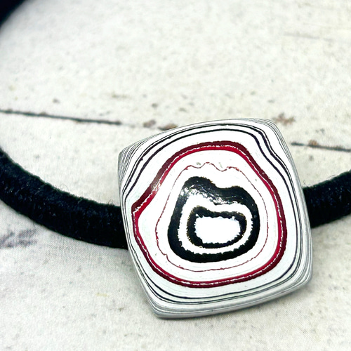 1100. 希少石！コレクター品 フォーダイト デトロイトメノウ ヘアゴム