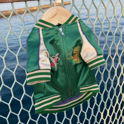 犬服 スカジャン グリーン ペット服・アクセサリー ネックプロダクツ