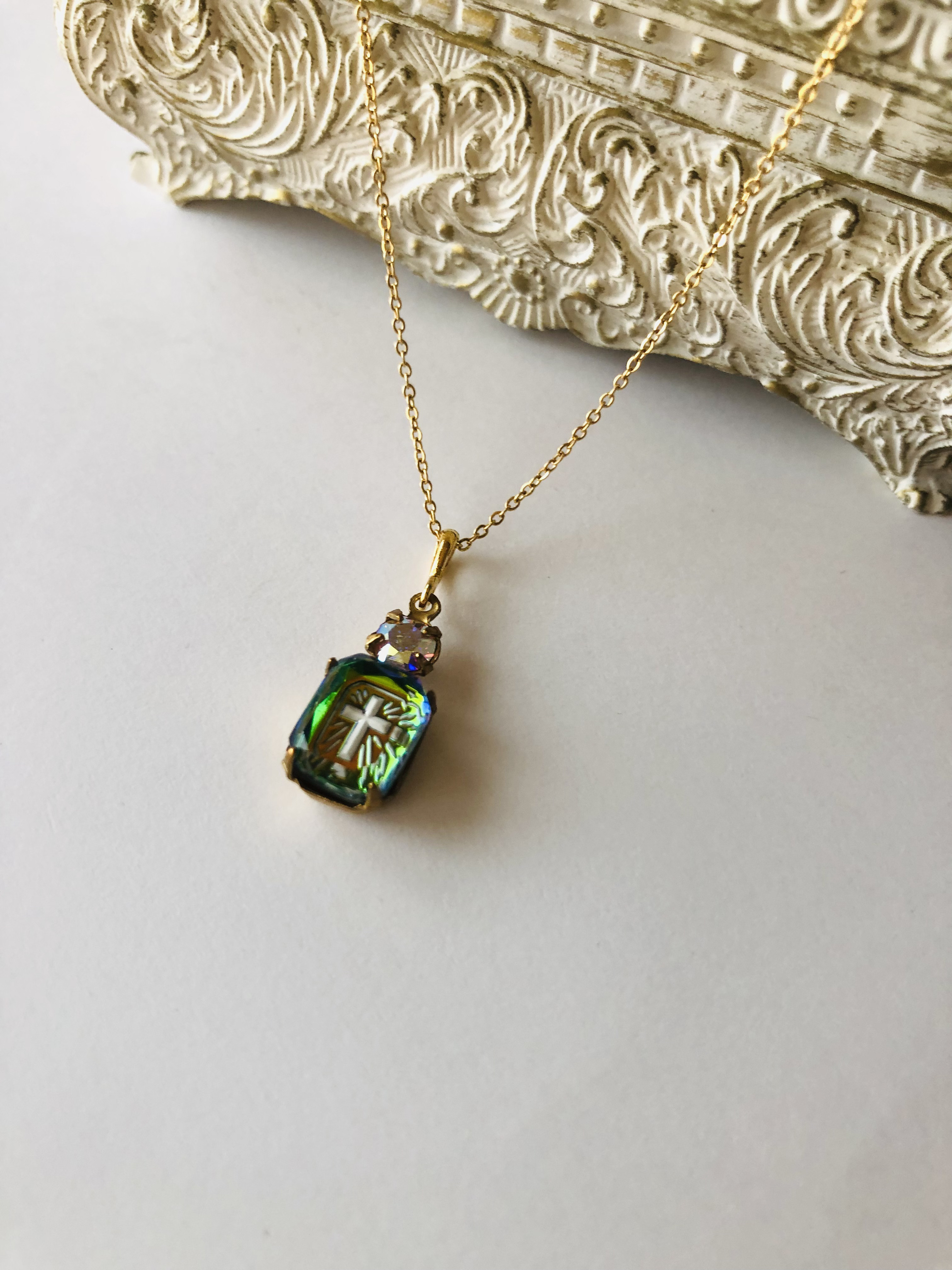 アフリカンアメジストとカレンシルバーのネックレス　ヴィンテージトライバルチャーム Silver Necklace -Tsuchime Initial- シルバー ネックレス