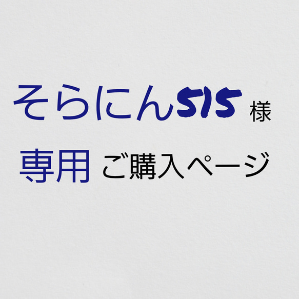 「そらにん515様」専用購入ページ 1枚目の画像