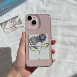 【6色】二輪アイスフラワーケース　　　　　　　　クリアケース　お花ケース　フラワーケース　iPhone全機種対応 11枚目の画像