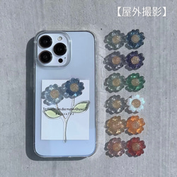 【6色】二輪アイスフラワーケース　　　　　　　　クリアケース　お花ケース　フラワーケース　iPhone全機種対応 2枚目の画像