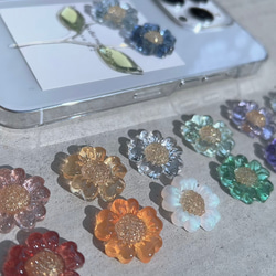 【6色】二輪アイスフラワーケース　　　　　　　　クリアケース　お花ケース　フラワーケース　iPhone全機種対応 6枚目の画像