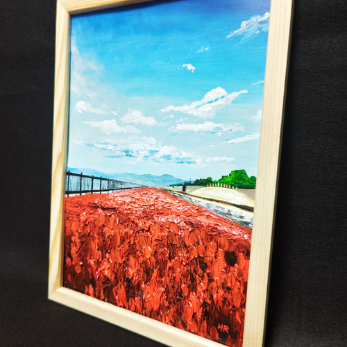 油絵 絵画 【海の紅葉】 絵画 HR 通販 14989056｜Creema(クリーマ)