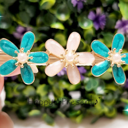 ラプンツェルのスワロフスキーprincessキラキラ✴flowerヘアゴム