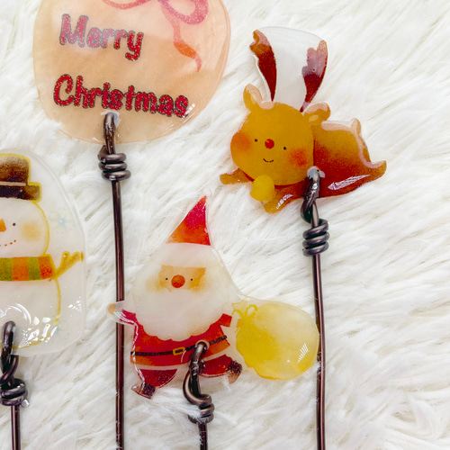 ガーデンピック ハンドメイド クリスマスピック ワイヤー 1300円