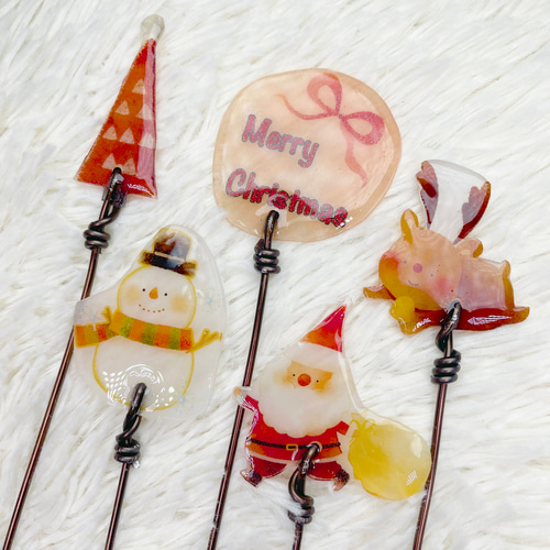 ガーデンピック ハンドメイド クリスマスピック ワイヤー 1300円