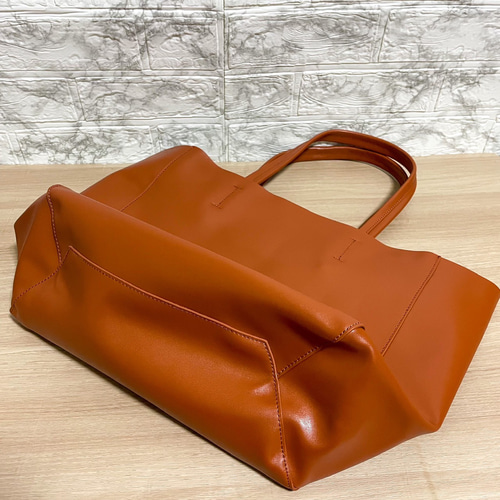 イタリアンレザー トートバッグ ブラウン バッグインバッグ付 本革 牛革 イタリアンレザー トートバッグ バッグインバッグ付 本革 a4