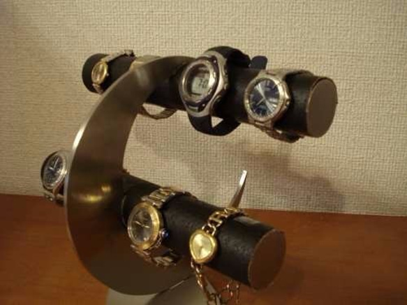 クリスマス　Xmas　腕時計スタンド　ブラック三日月8本掛け腕時計スタンド　 5枚目の画像