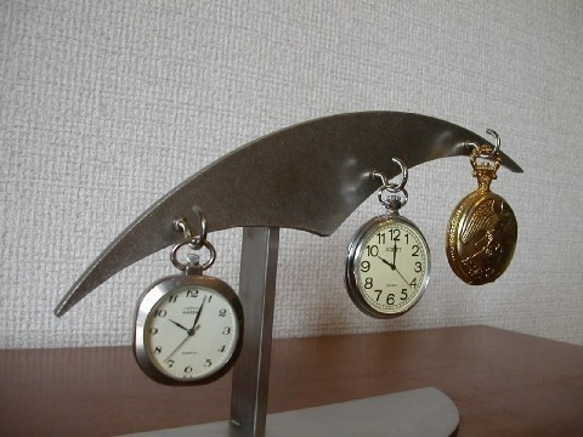 クリスマス　懐中時計スタンド　3本掛け懐中時計ディスプレイロングトレイ　　ak-design 4枚目の画像