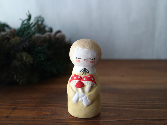 陶器で作った人形   noru doll ( ノルドール )   きのこ 6枚目の画像