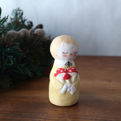 陶器で作った人形   noru doll ( ノルドール )   きのこ 3枚目の画像