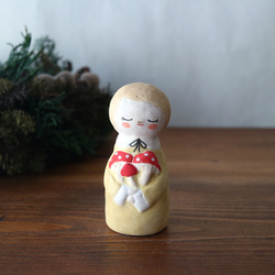 陶器で作った人形   noru doll ( ノルドール )   きのこ 1枚目の画像