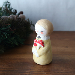 陶器で作った人形   noru doll ( ノルドール )   きのこ 4枚目の画像